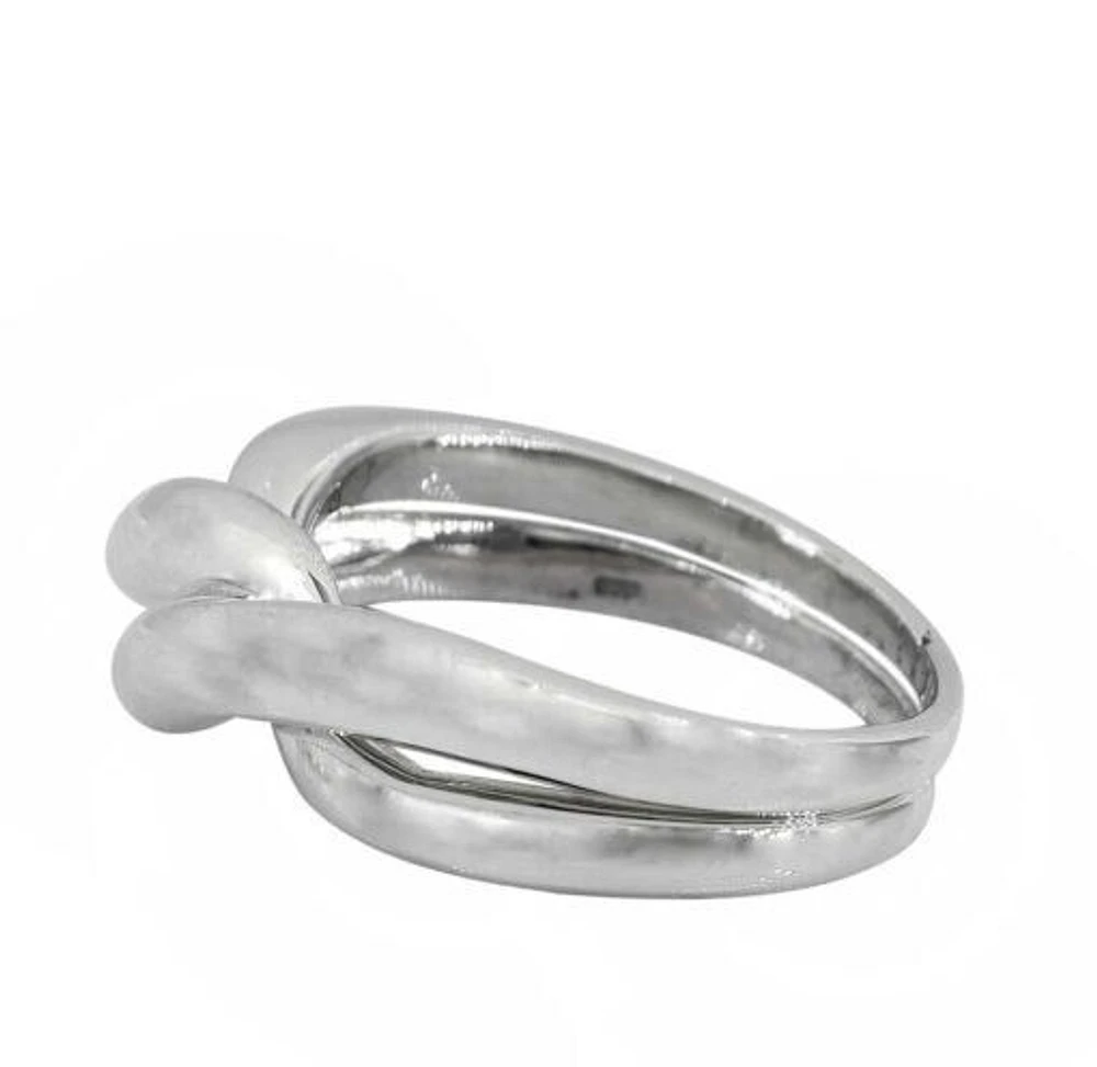 Sterling Silver, Knot Ring, 8mm Width