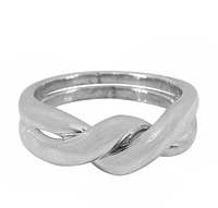 Sterling Silver, Knot Ring, 8mm Width