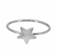 Sterling Silver, Star Ring, 8mm Daiameter