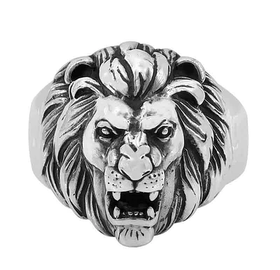 Sterling Silver, Lion Head Ring