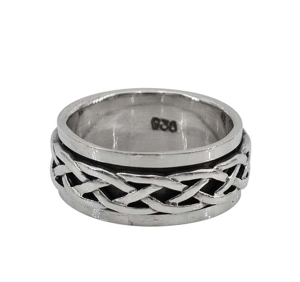 Sterling Silver, Spin Ring, 8mm Width