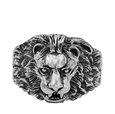Sterling Silver, Lion Head Ring