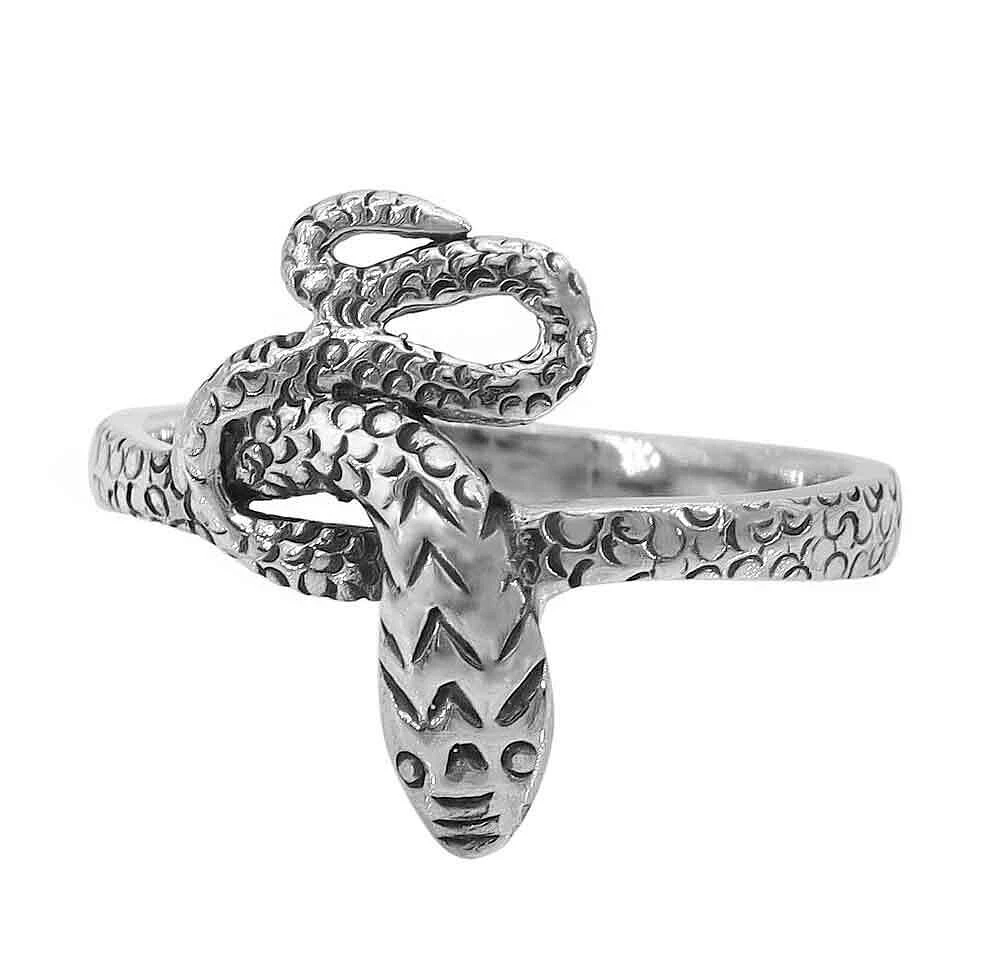 Sterling Silver, Snake Ring, 16mm Width