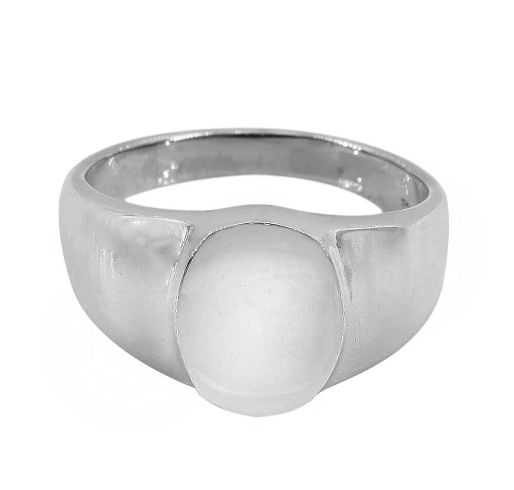 Sterling Silver, Oval Signet Ring, 13X10mm Face