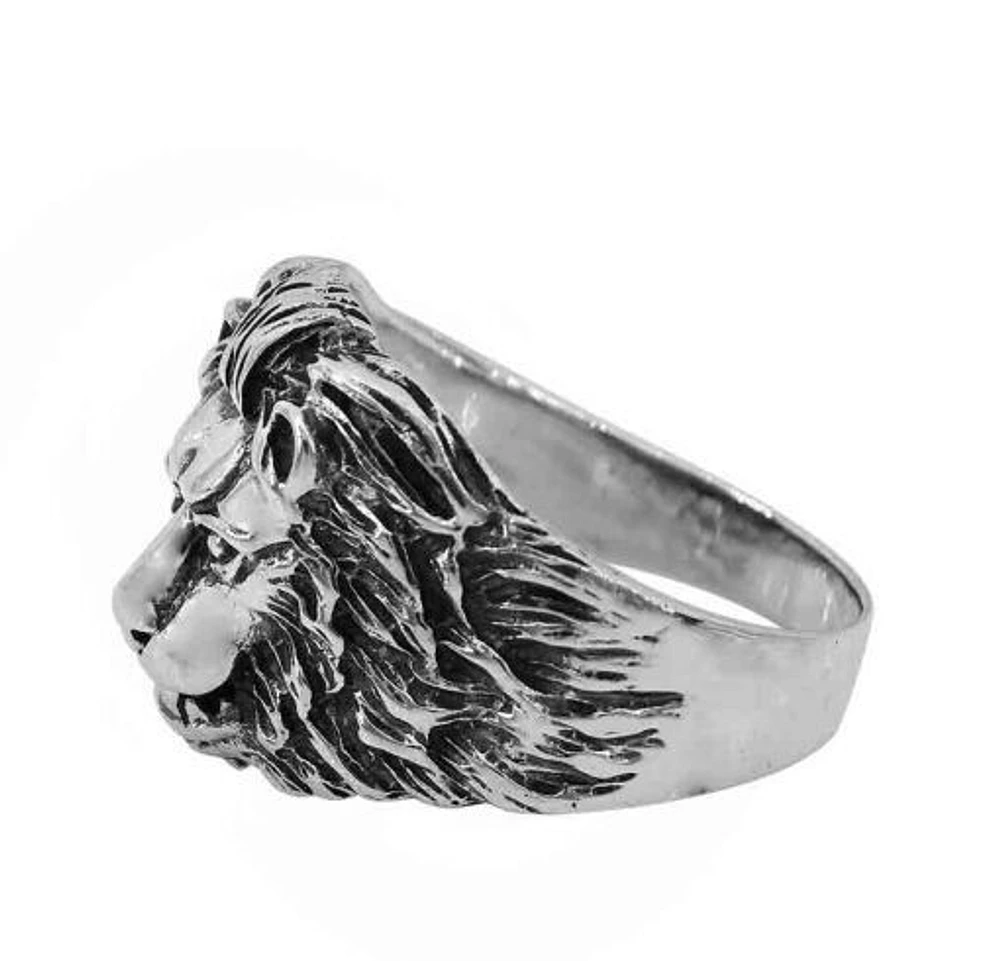 Sterling Silver, Lion Head Ring