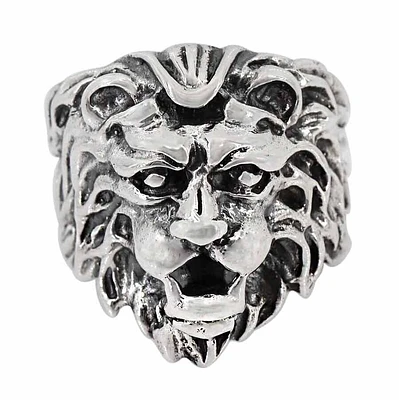 Sterling Silver, Lion Head Ring