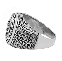 Sterling Silver, Egyptian Eye Ring, 18mm Width