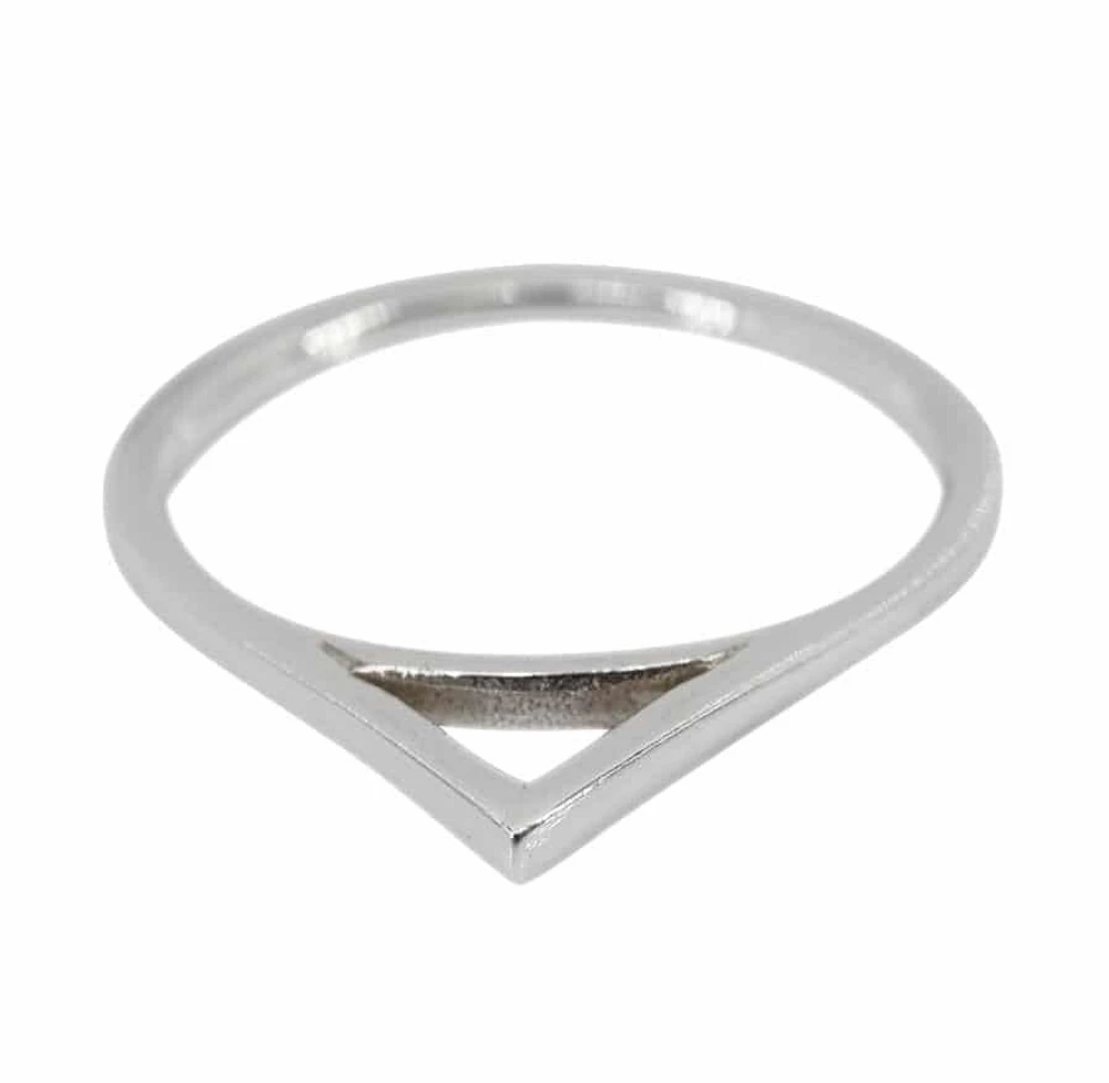 Sterling Silver, Triangle Ring, 1.5mm Width