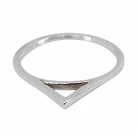 Sterling Silver, Triangle Ring, 1.5mm Width