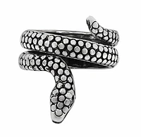 Sterling Silver, Snake Ring, 29mm Width