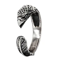 Sterling Silver, Adjustable Eagle Ring, 17mm Width