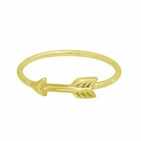 Sterling Silver With Gold, Arrow Ring, 4mm Width