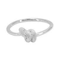 Sterling Silver, Knotted Ring, 6mm Width, 1.5mm Band