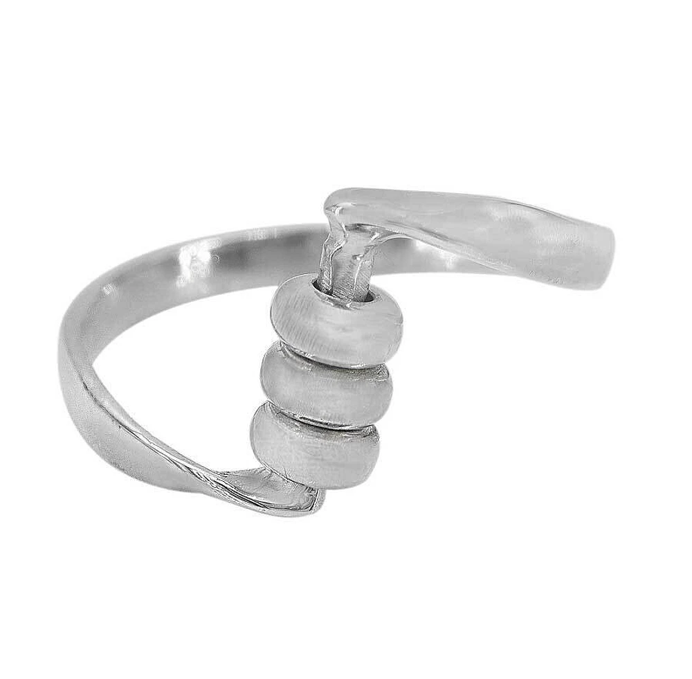 Sterling Silver, 4X1mm Bead Ring, 2mm Band