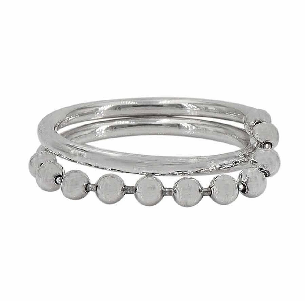 Sterling Silver, 3mm Beaded Ball Ring