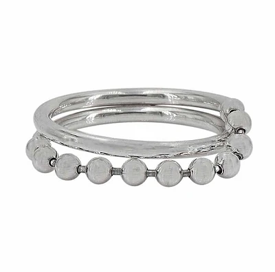 Sterling Silver, 3mm Beaded Ball Ring