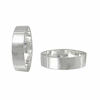 Sterling Silver Flat Band With 4mm Width