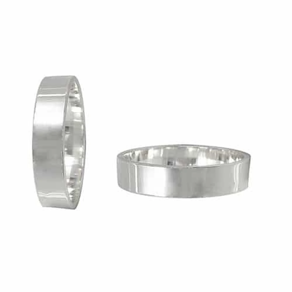 Sterling Silver Flat Band With 3mm Width