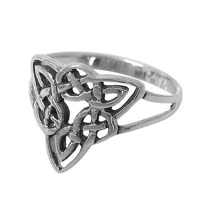 Sterling Silver Ring With Celtic Knot Design. Approximated Size: 15mm Length X 16mm Width