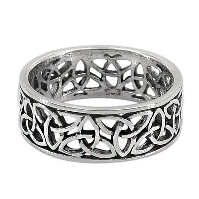 Sterling Silver, Celtic Knot Ring, 7.5mm Width