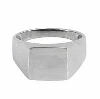 Sterling Silver Square Signet Ring, 12X12mm Face