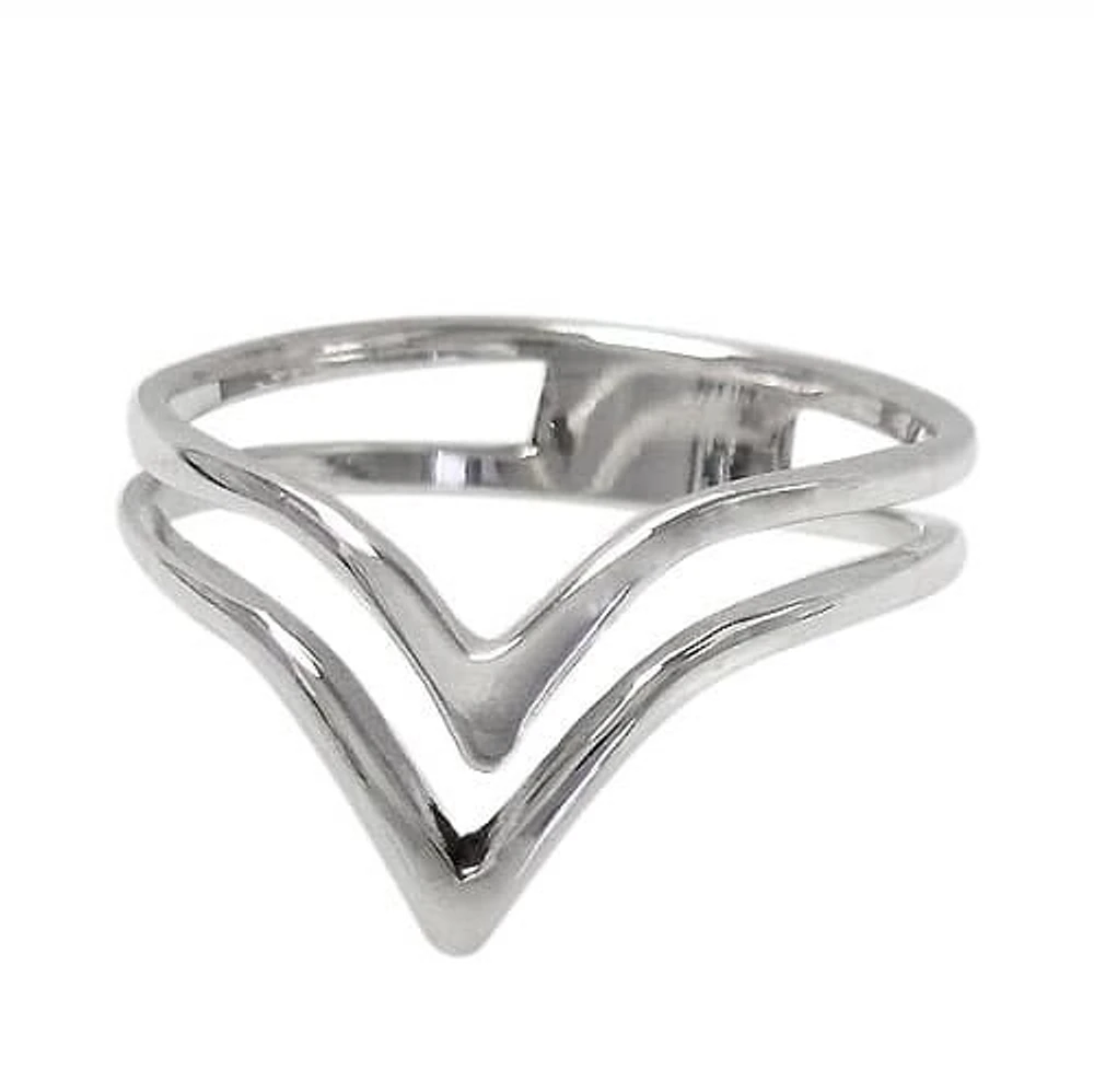 Sterling Silver Ring With Line Design. Approximate Band Size: 9mm Width