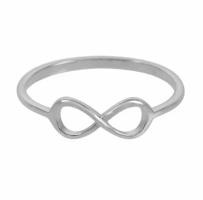 Sterling Silver With Rhodium, 5X12mm Infinity Ring