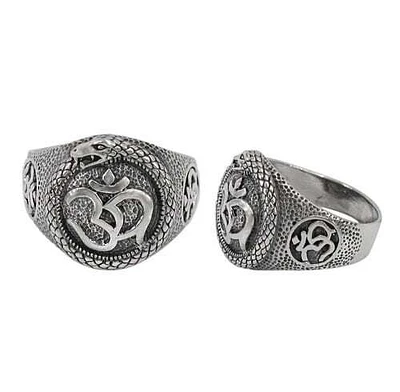 Sterling Silver Om Ring