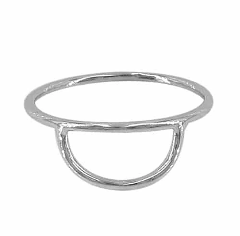 Sterling Silver With Rhodium Ring