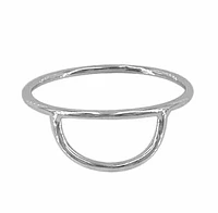 Sterling Silver With Rhodium Ring