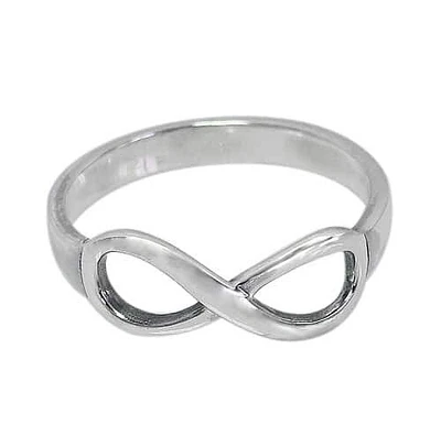 Sterling Silver, Infinityring. Approximate Infinity Size: 7mm L X 17mm W