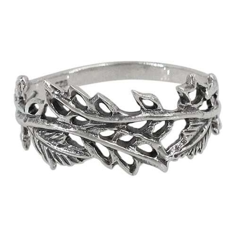 Sterling Silver Leaf Ring