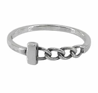 Sterling Silver Chain Ring, 6mm Width