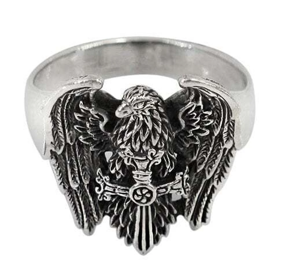 Sterling Silver Eagle Ring, 21mm Width