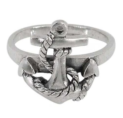 Sterling Silver Anchor Ring