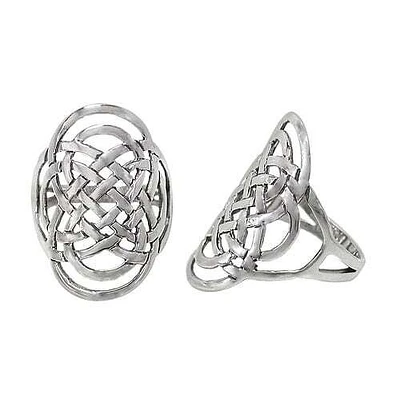 Sterling Silver, Celtic Knot Ring, 28mm Frame