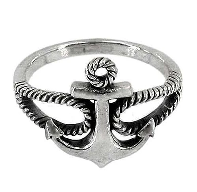 Sterling Silver Anchor Ring