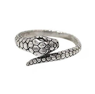 Sterling Silver Snake Ring, 11Mm Width