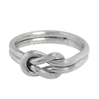 Sterling Silver Ring With Knot Design. Approximate Size: 7.5mm Width