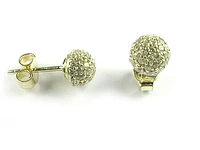 10K Yellow Gold C.Z Stud Earrings