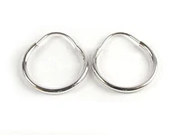 10K White Gold Polsihed Sleeper Earrings