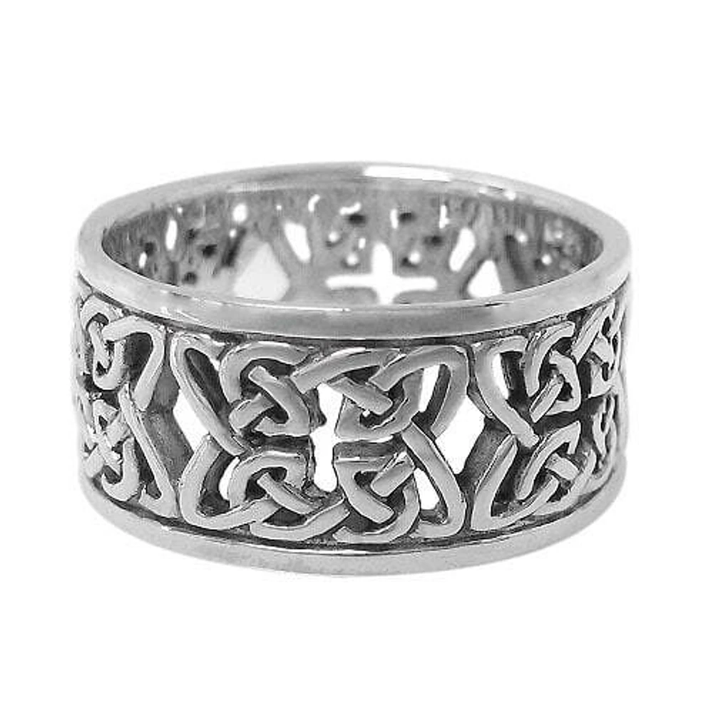 Sterling Silver, Celtic Knot Ring. Approx Size: 11mm Width