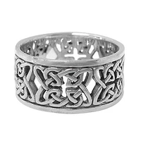 Sterling Silver, Celtic Knot Ring. Approx Size: 11mm Width