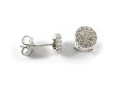 10K White Gold C.Z Stud Earrings