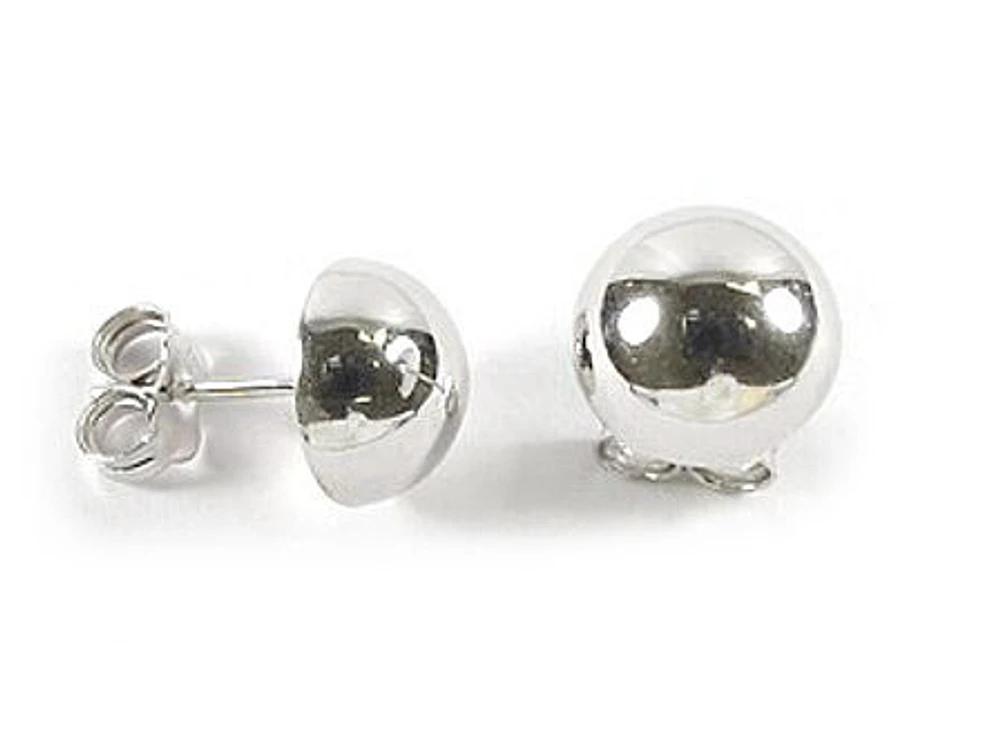 10K Gold Polished Ball Stud Earrings