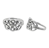 Sterling Silver Ring Celtic Knot Design. Approximate Size: 12Mm L X 17mm W