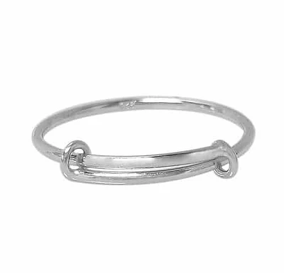 Rhodium Plated On Sterling Silver, Adjustable Wire Ring. Approx Size: 33mm Width