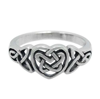Sterling Silver, Smooth Celtic Knot Ring. Approx Size: 8.5mm Width