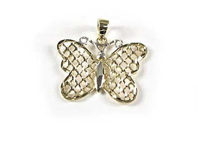 10K Yellow Gold Butterfly Pendant