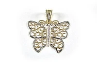 10K Yellow Gold Butterfly Pendant